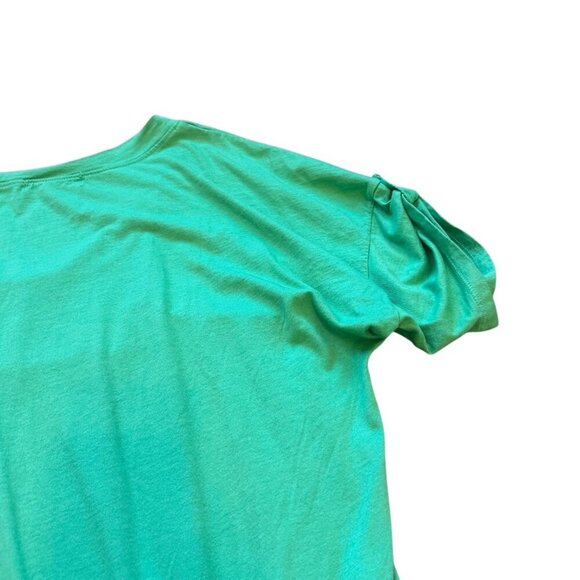 Michael Stars Valerie Green Short Sleeve Dress Stretch Tie Waist Size Medium - Picture 9 of 13